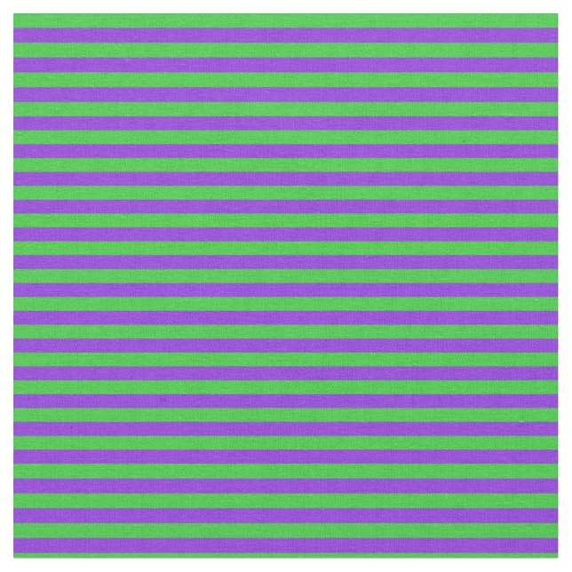 Purple and Lime Green Coloured Lined Pattern Fabric (Close Up)