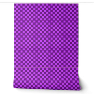 Purple and Magenta Chequerboard Pattern Wallpaper