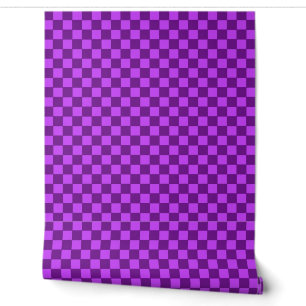 Purple and Magenta Chequerboard Pattern Wallpaper