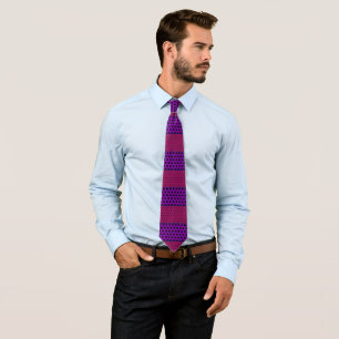 Purple and Magenta Pattern Striped Tie