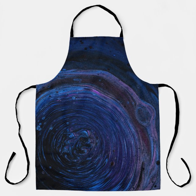 Purple and maroon abstract painting apron (Front)