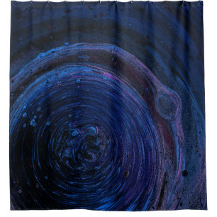 Purple and maroon abstract painting shower curtain