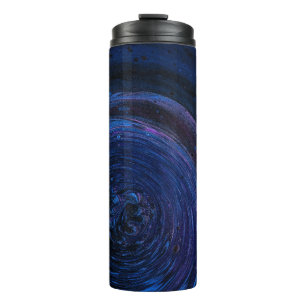 Purple and maroon abstract painting thermal tumbler