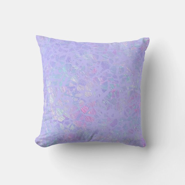 Purple and Multicolor Flakes Cushion (Front)