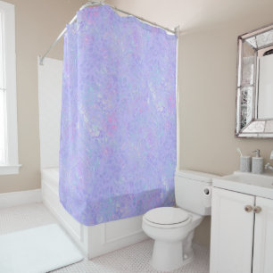 Purple and Multicolor Flakes Shower Curtain