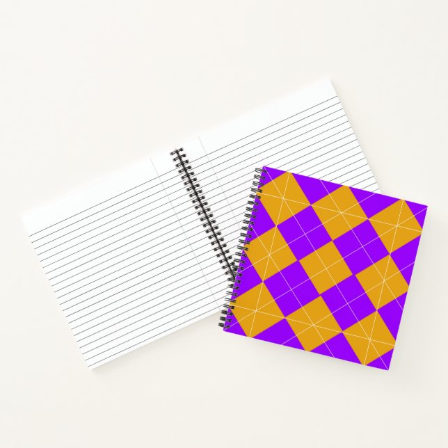Purple and Orange Argyle Notebook (Inside)