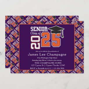 Purple and Orange Class of 2025 Card