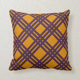 Purple and Orange Lattice Cushion