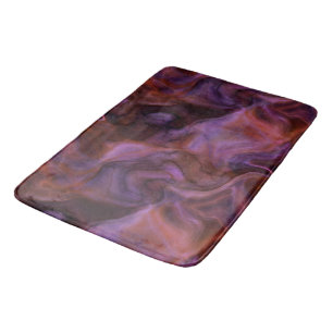 purple and orange Marble abstract Bath Mat