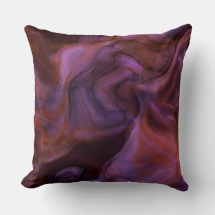 purple and orange Marble abstract Cushion