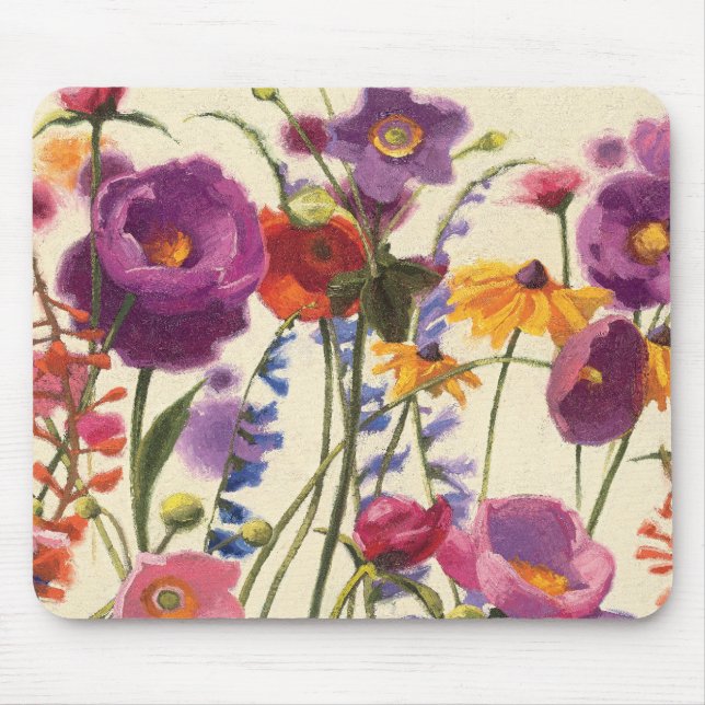 Purple and Orange Poppy Melody Mouse Pad (Front)
