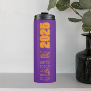 Purple and Orange School Colours Class Year Thermal Tumbler