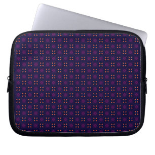 Purple and Orange School Spirit Sports Team Laptop Sleeve