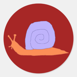 Purple and Orange Snail stickers
