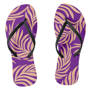 Purple and Peach Tropical Jandals