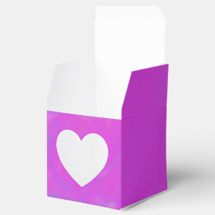Purple and Pink 2x2 Square favour box with heart