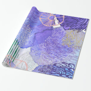 Purple And Pink Abstract Background Wrapping Paper