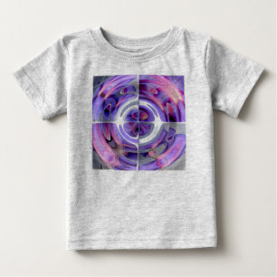 Purple and Pink Abstract Collage Baby T-Shirt