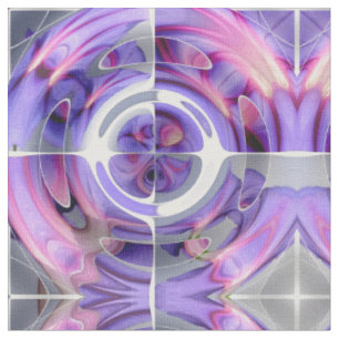 Purple and Pink Abstract Collage Fabric