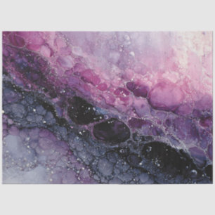Purple and Pink Abstract Fluid Art Tissue Paper