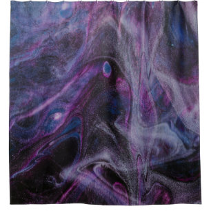 Purple and pink abstract painting shower curtain