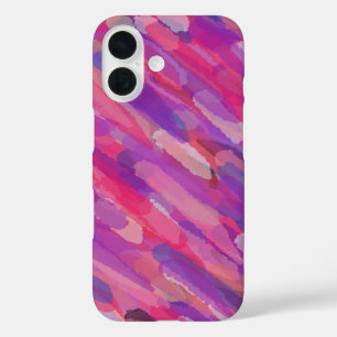 Purple and Pink Abstract Pattern iPhone 16 Case