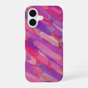 Purple and Pink Abstract Pattern iPhone 16 Case