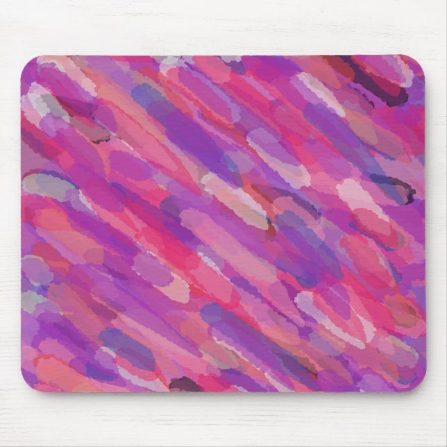 Purple and Pink Abstract Pattern Mouse Pad (Front)