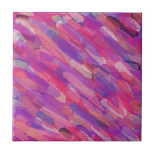 Purple and Pink Abstract Pattern Tile