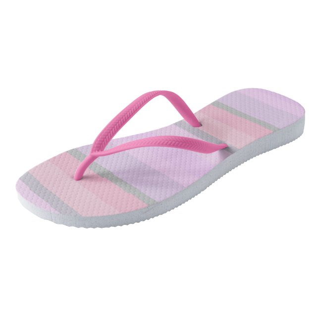 Purple and Pink Abstract Stripes Jandals (Angled)