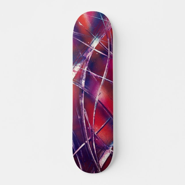 Purple and Pink Colourful Ribbon Skateboard (Front)