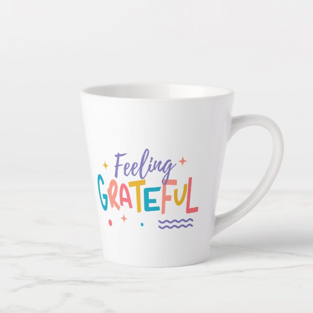 Purple and Pink Colourful Typographic Quote Mug (Right)