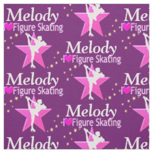 PURPLE AND PINK FIGURE SKATER FABRIC
