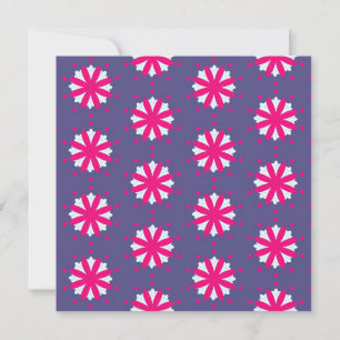Purple and Pink Floral Shapes Card