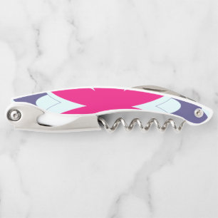 Purple and pink floral shapes illustration corkscrew