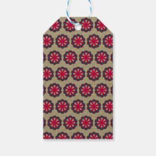 Purple and pink floral shapes illustration gift tags