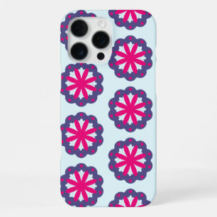 Purple and pink floral shapes illustration  iPhone 16 pro max case