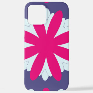 Purple and pink floral shapes illustration  iPhone 12 pro max case