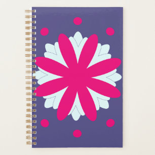 Purple and pink floral shapes illustration planner
