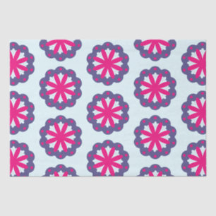 Purple and pink floral shapes illustration tissue paper