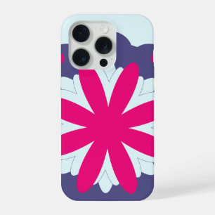 Purple and Pink Floral Shapes iPhone 15 Pro Case