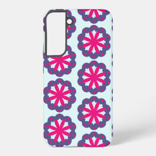 Purple and Pink Floral Shapes Samsung Galaxy Case