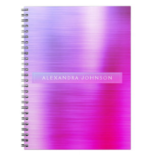 Purple and Pink Foil Professional Girly Notebook