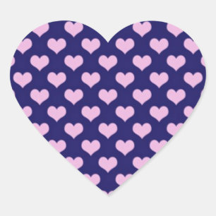 Purple And Pink Hearts Heart Sticker