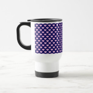 Purple And Pink Hearts Travel Mug