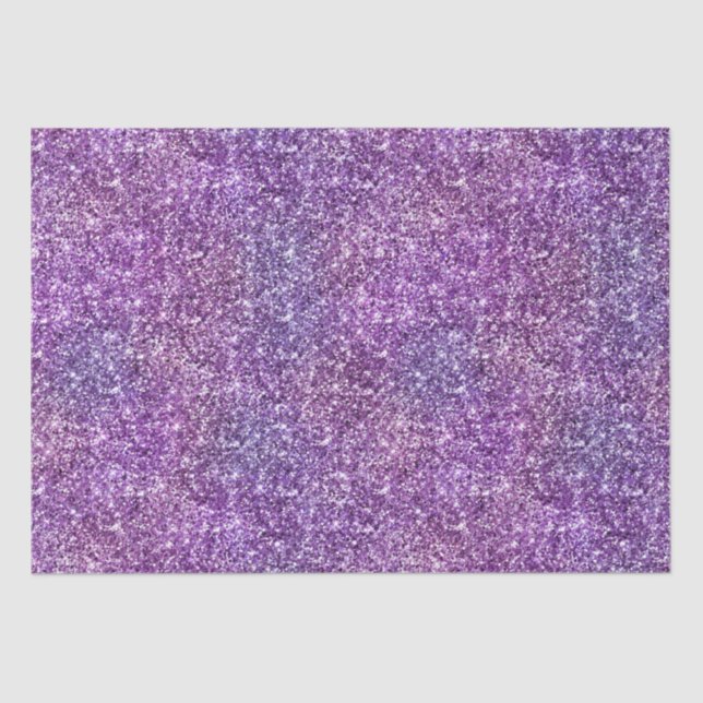 Purple and Pink Iridescent Gradient Glitter Tissue Paper (Front)