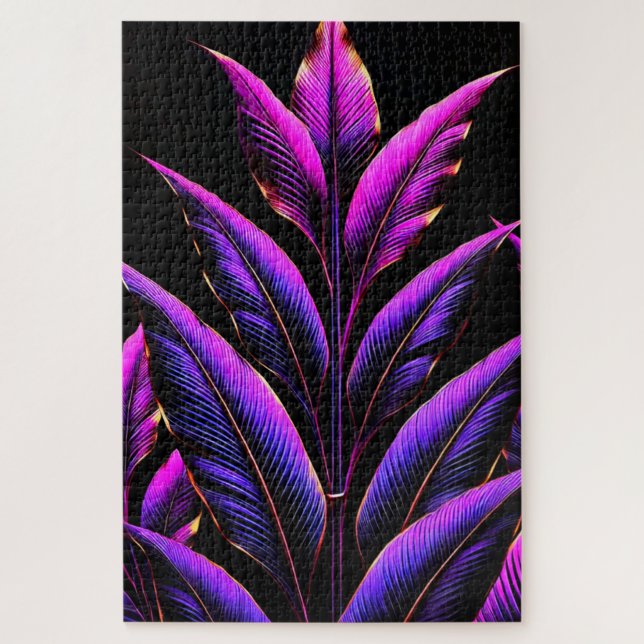Purple and Pink Leaves Jigsaw Puzzle (Vertical)