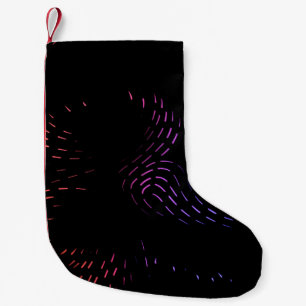 Purple and pink lights small christmas stocking