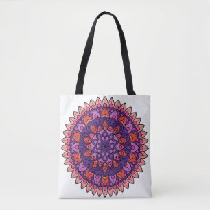 Purple and pink mandala  tote bag