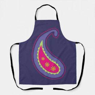 Purple and Pink Paisley Apron